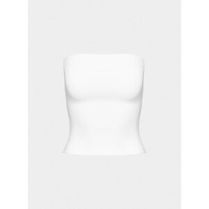 Banana Republic Strapless Soft Stretch Top Factory in white, size small